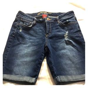 Long jean shorts